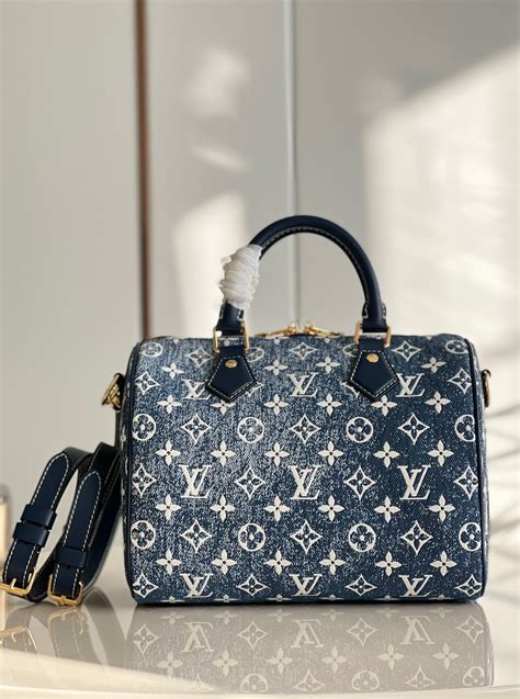 louis vuitton denim speedy bag.